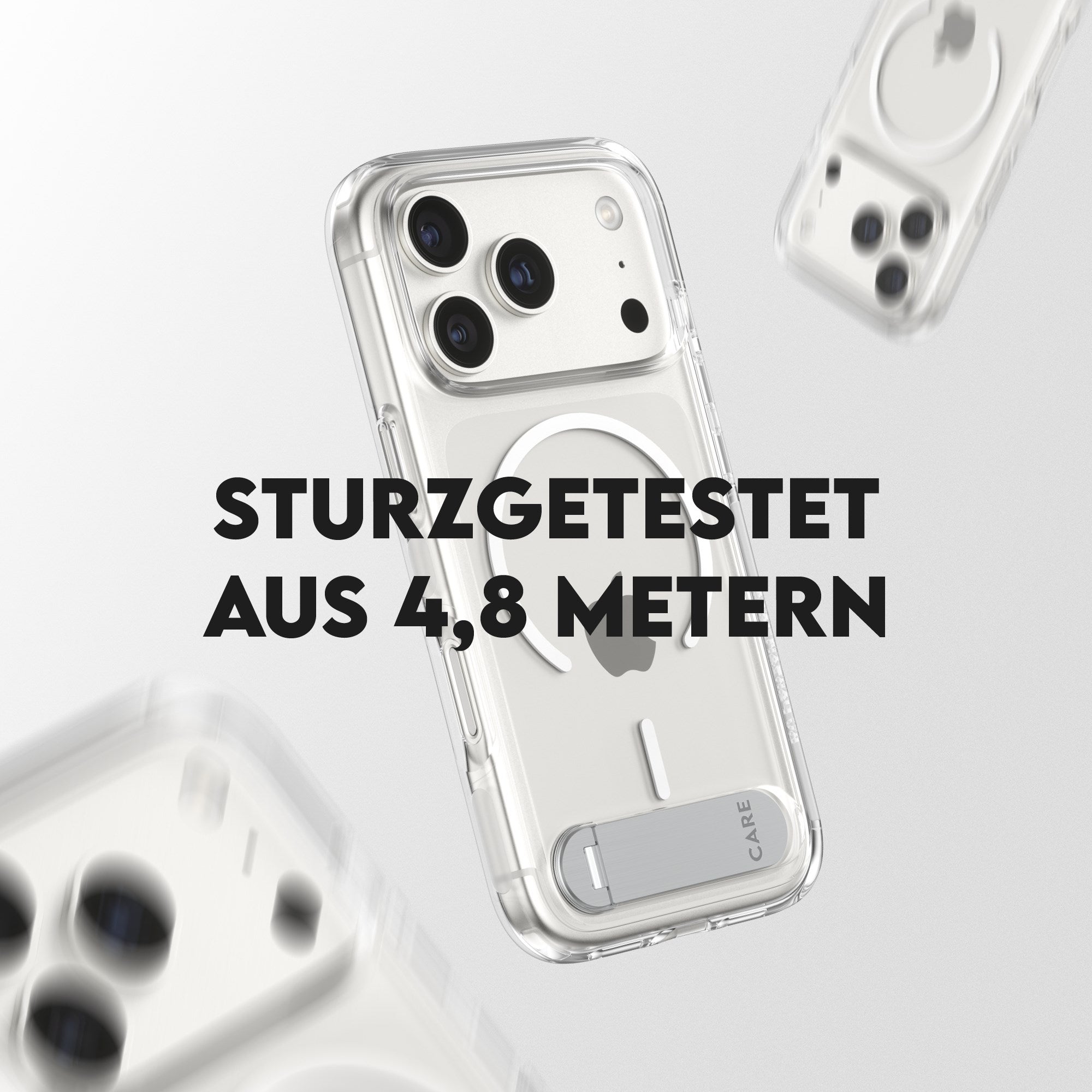 CARE™ by PanzerGlass® Case Transparent m. Kickstand & MagSafe iPhone 17 Pro